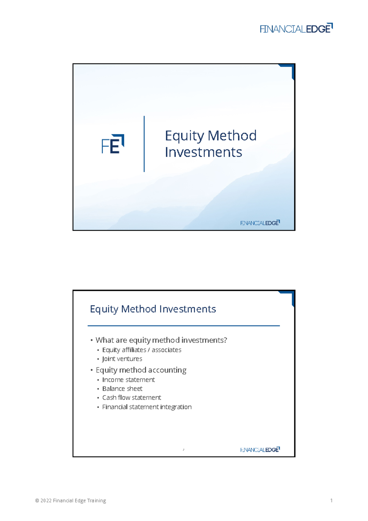 Equity Method Investments Slides 2024: Understanding Accounting ...