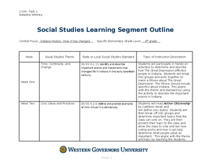Social Studies methods task (G) - C104: Task 1 Social Studies Learning ...