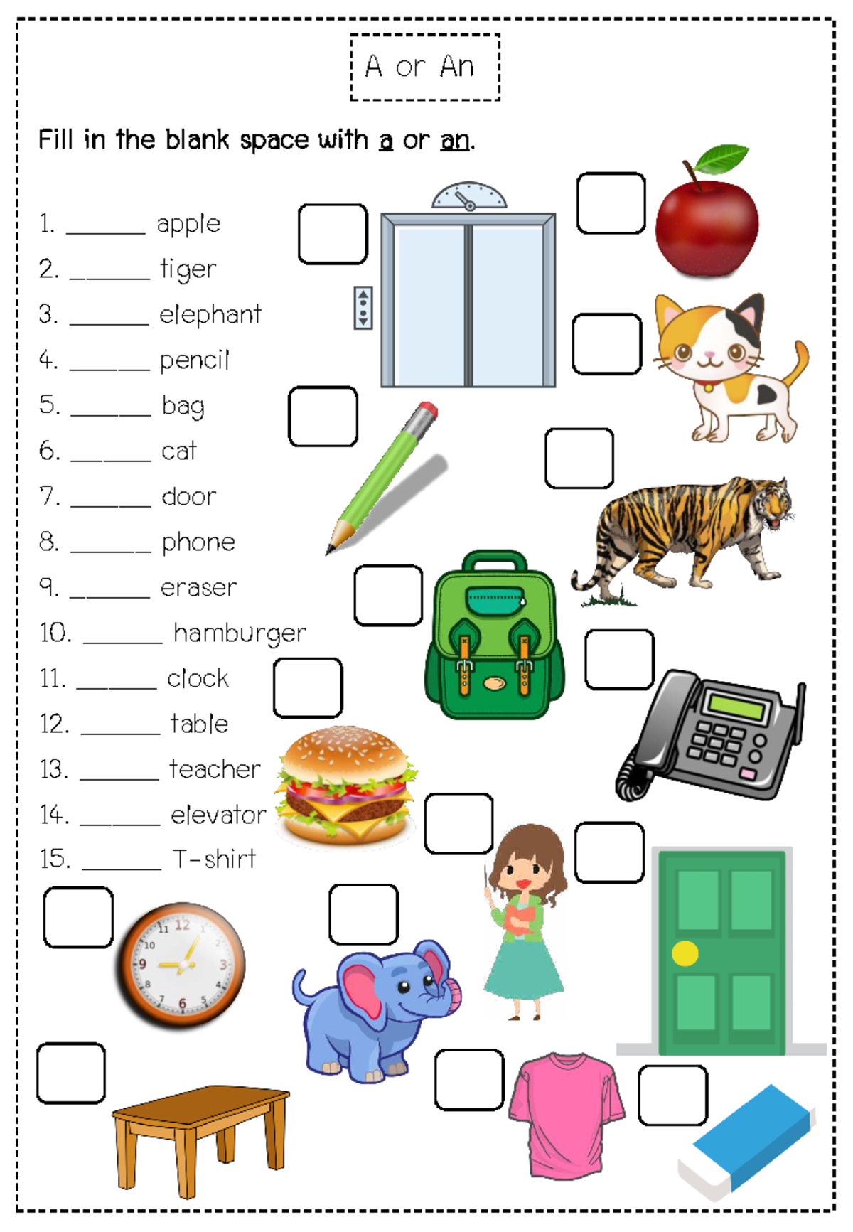 Grammar Worksheets - A or An, Some or Any, Present Simple Tense - Studocu