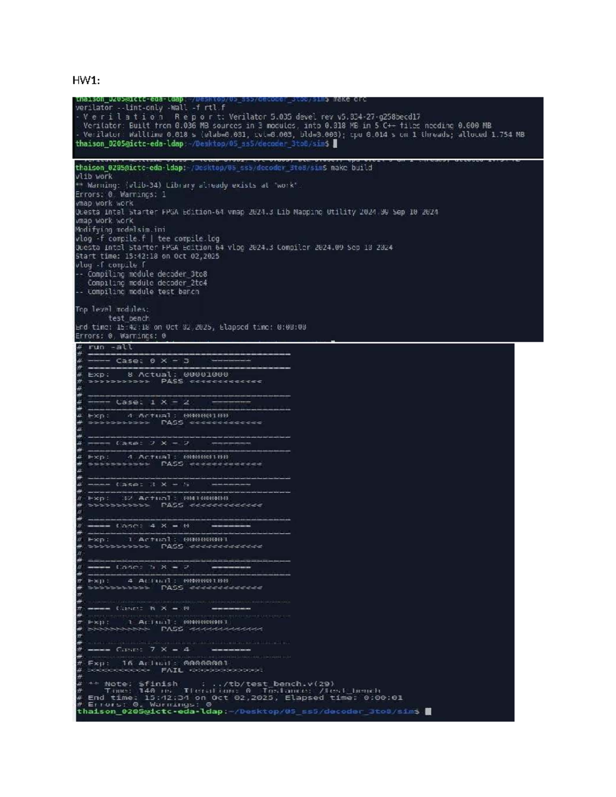 HW1: Verilator RTL Simulation Report and Results Analysis - Studocu