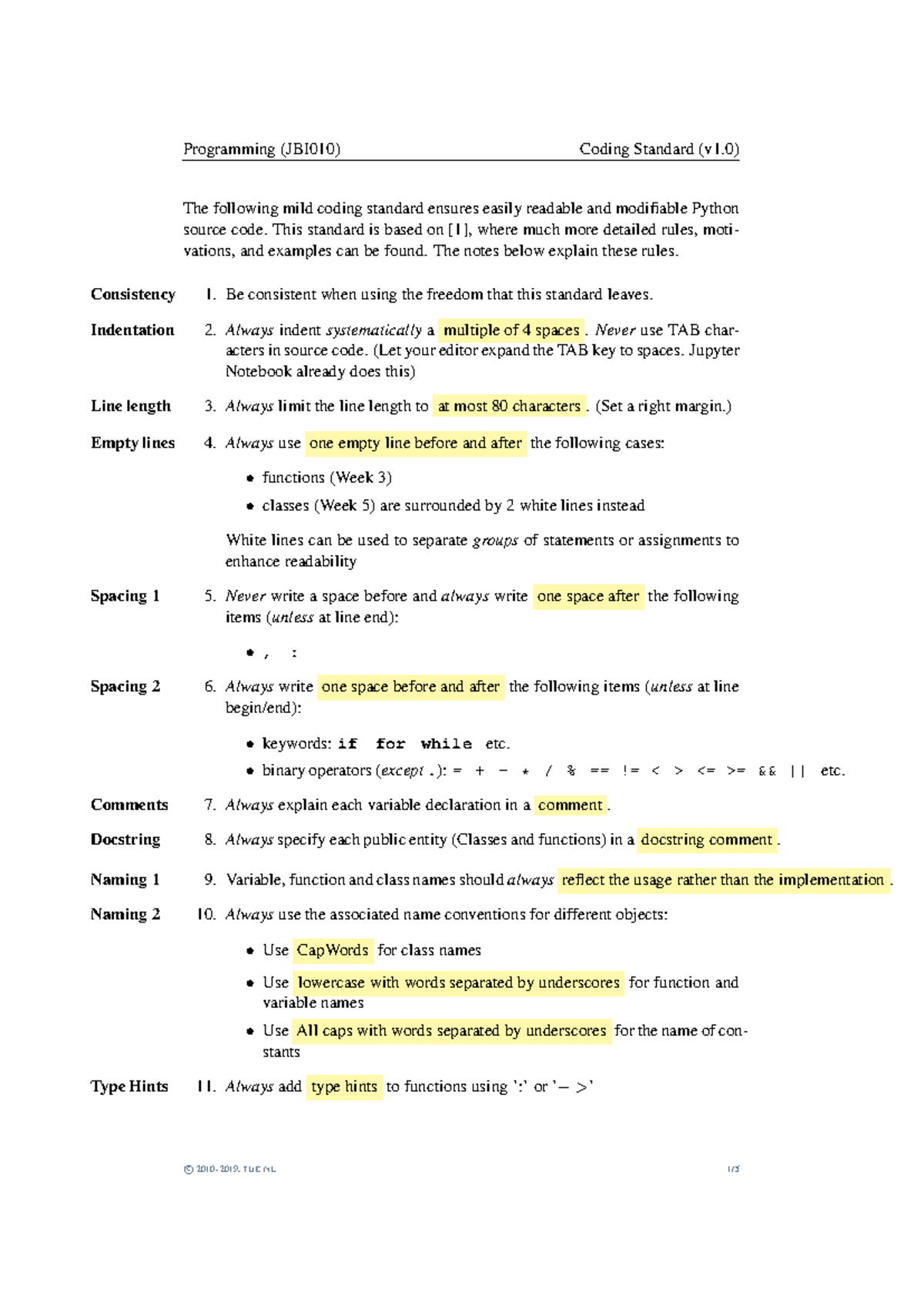 Python Coding Standards: Key Guidelines for Readable Code - Studeersnel