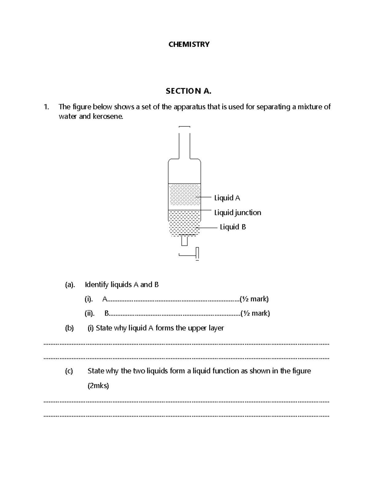 S3 Chemistry Midterm Revision Questions and Answers - Studocu