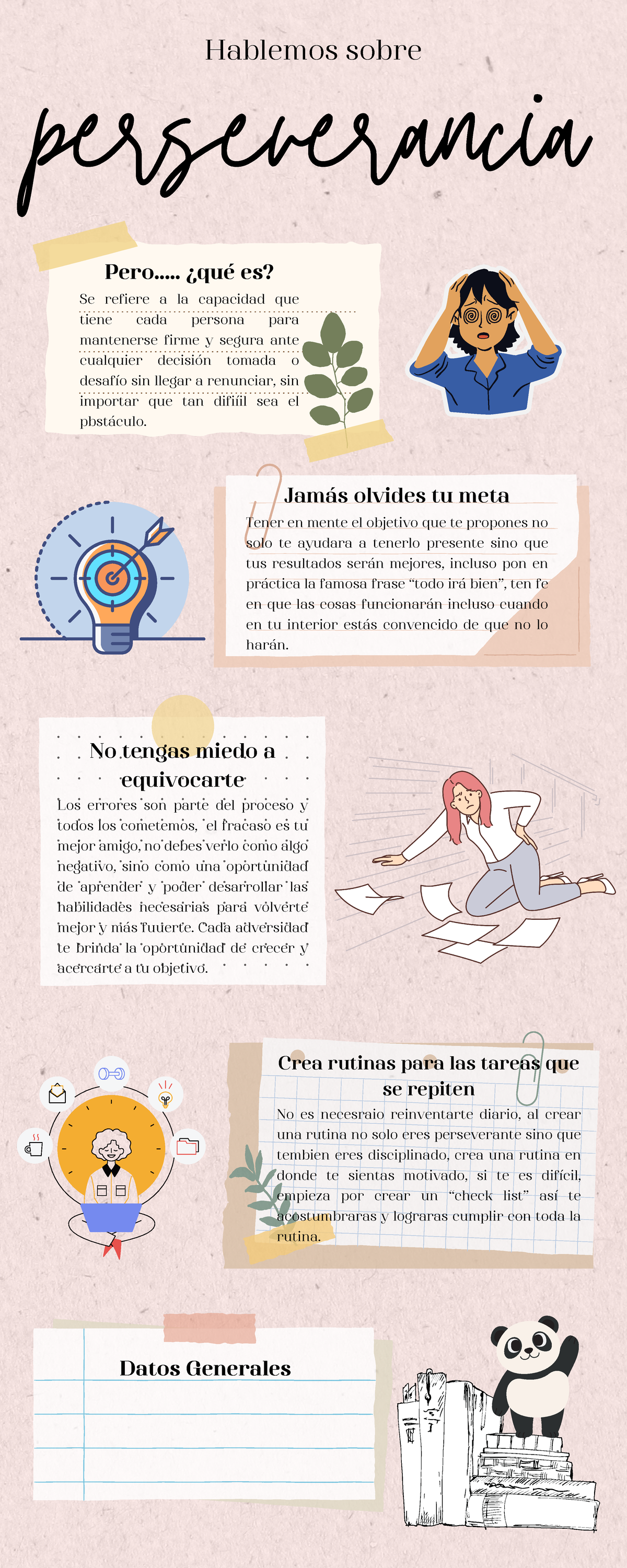 Infografía sobre la Perseverancia y el Crecimiento Personal - Studocu