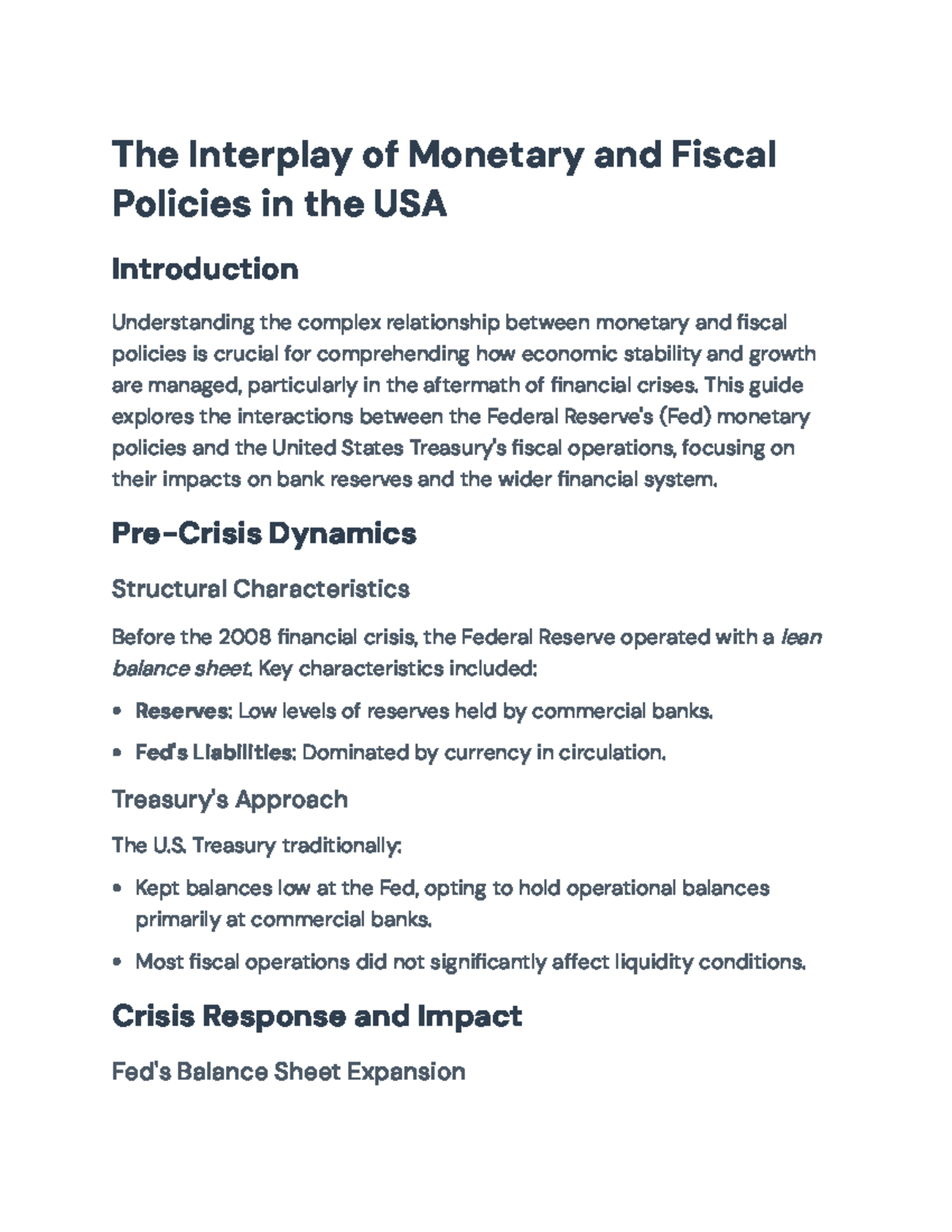 Interplay of Monetary & Fiscal Policies in the USA: Analysis & Impact ...
