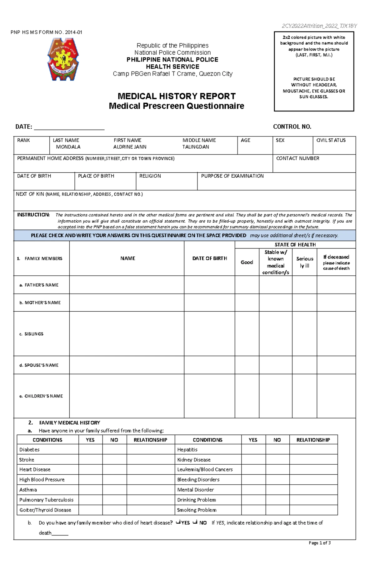 PE- Routing-SLIP - Notging - 2CY2022Attrition_2022_TJX1BY PNP HS FORM ...