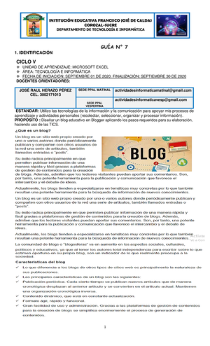 GUIA DE Informatica Grado 11° Septiembre - COROZAL-SUCRE DEPARTAMENTO ...