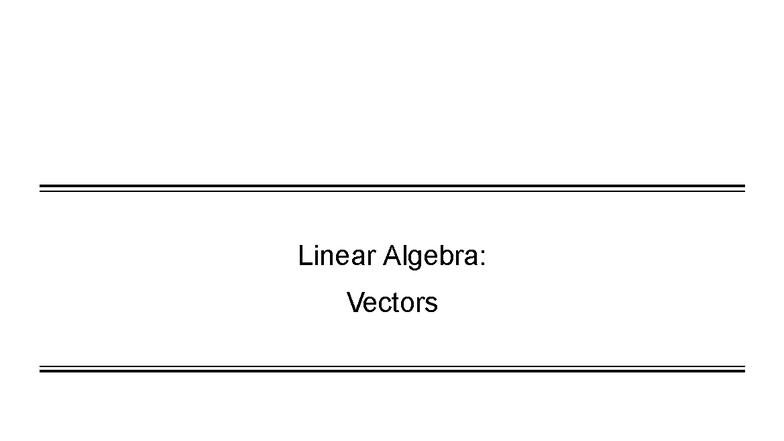 Linear Algebra: Vectors 1 - Introduction to Vector Spaces and ...