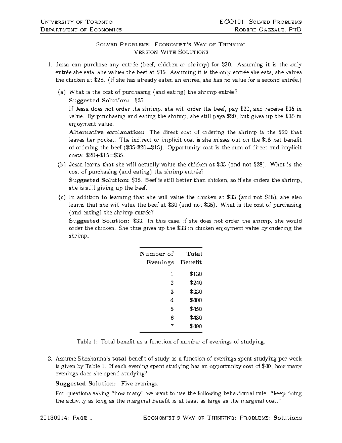 Economics 101: Practice Exam July 2018 Questions and Solutions - Studocu