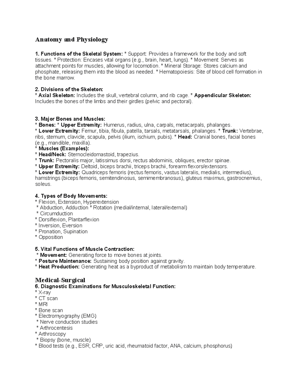 Musculoskeletal System Overview: Functions, Disorders, and Care (MED ...