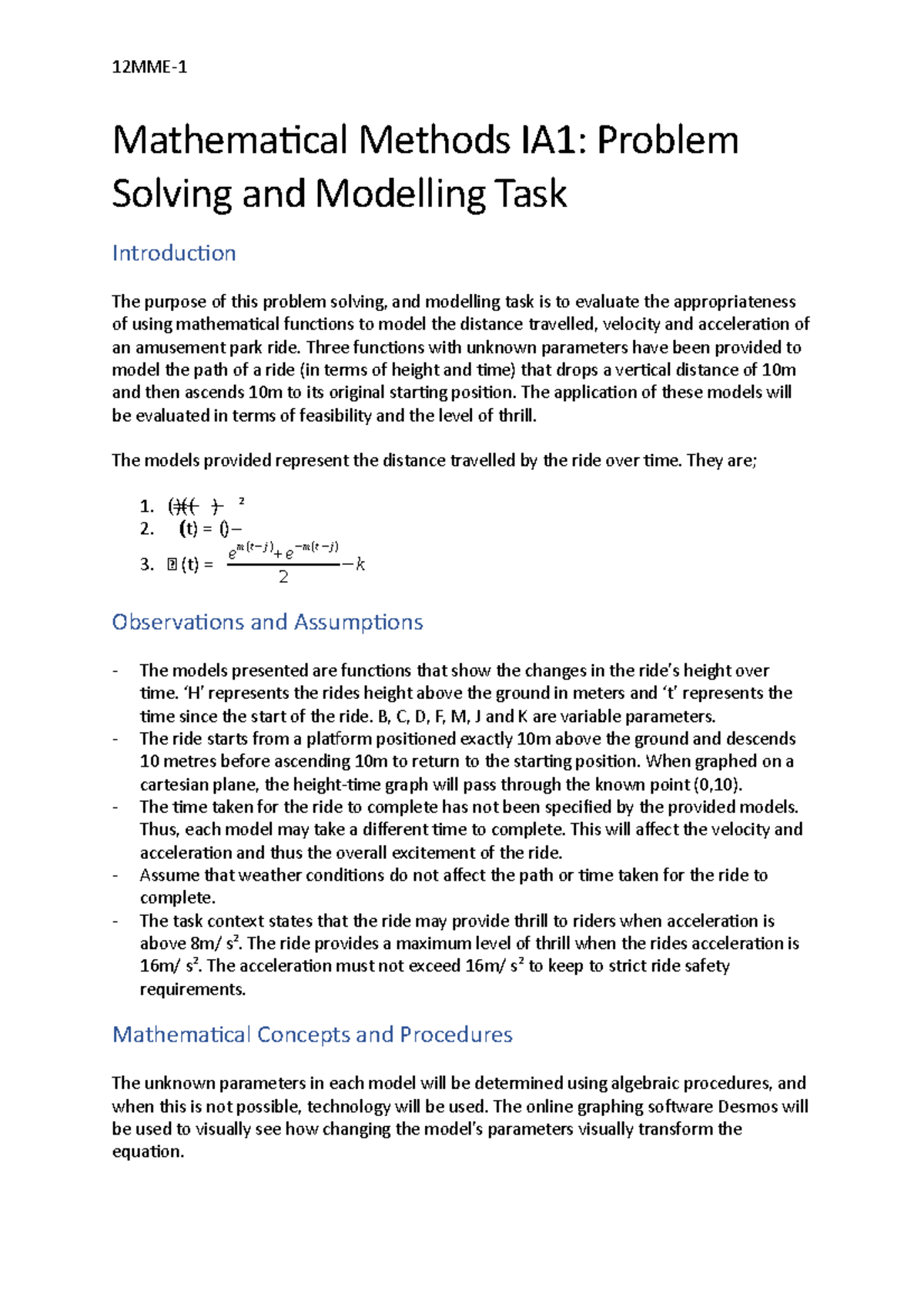 Mathematical Modelling of Amusement Ride Dynamics - Math IA1 Report ...