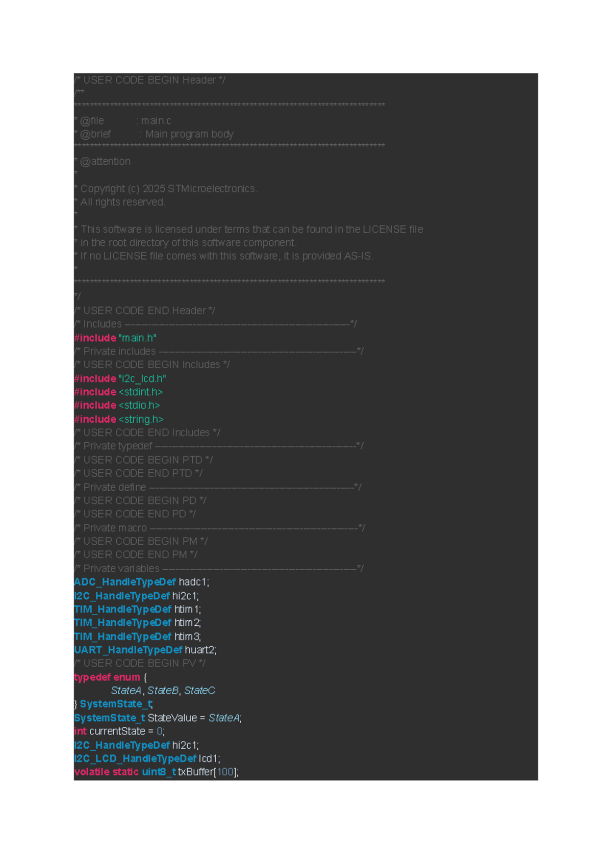 DCU Final Code: main.c Implementation and Functionality Overview - Studocu