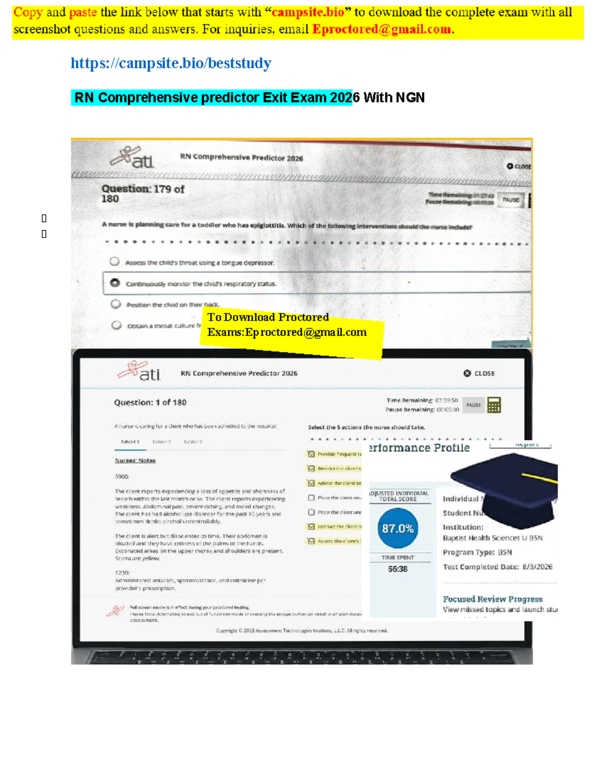 Updated RN Comprehensive Predictor Exit Exam 2026 with NGN - Studocu