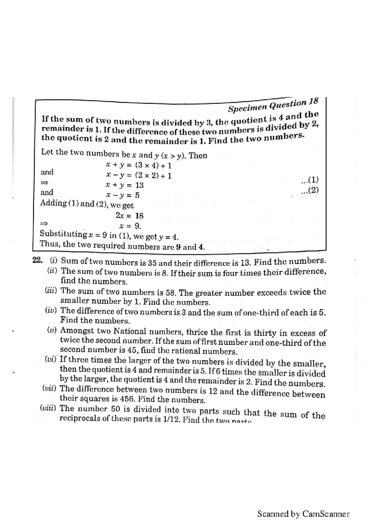 Linear Equations in Two Variables: Word Problems and Solutions - Studocu