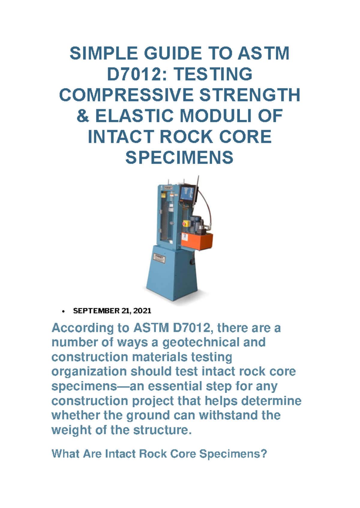 Simple Guide to ASTM D7012 - SIMPLE GUIDE TO ASTM D7012: TESTING ...