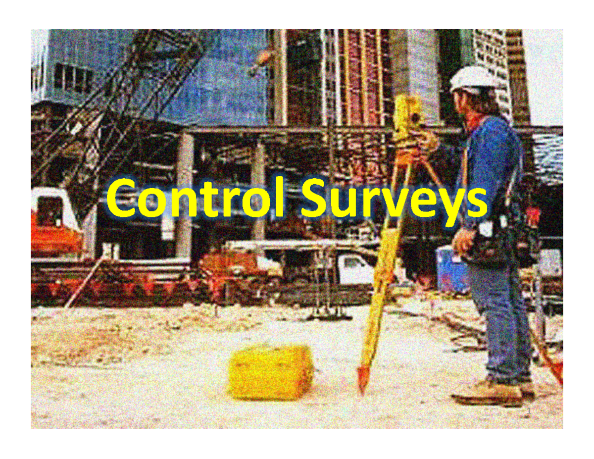 Control Surveys and Triangulation Techniques - 6.1 - Studocu
