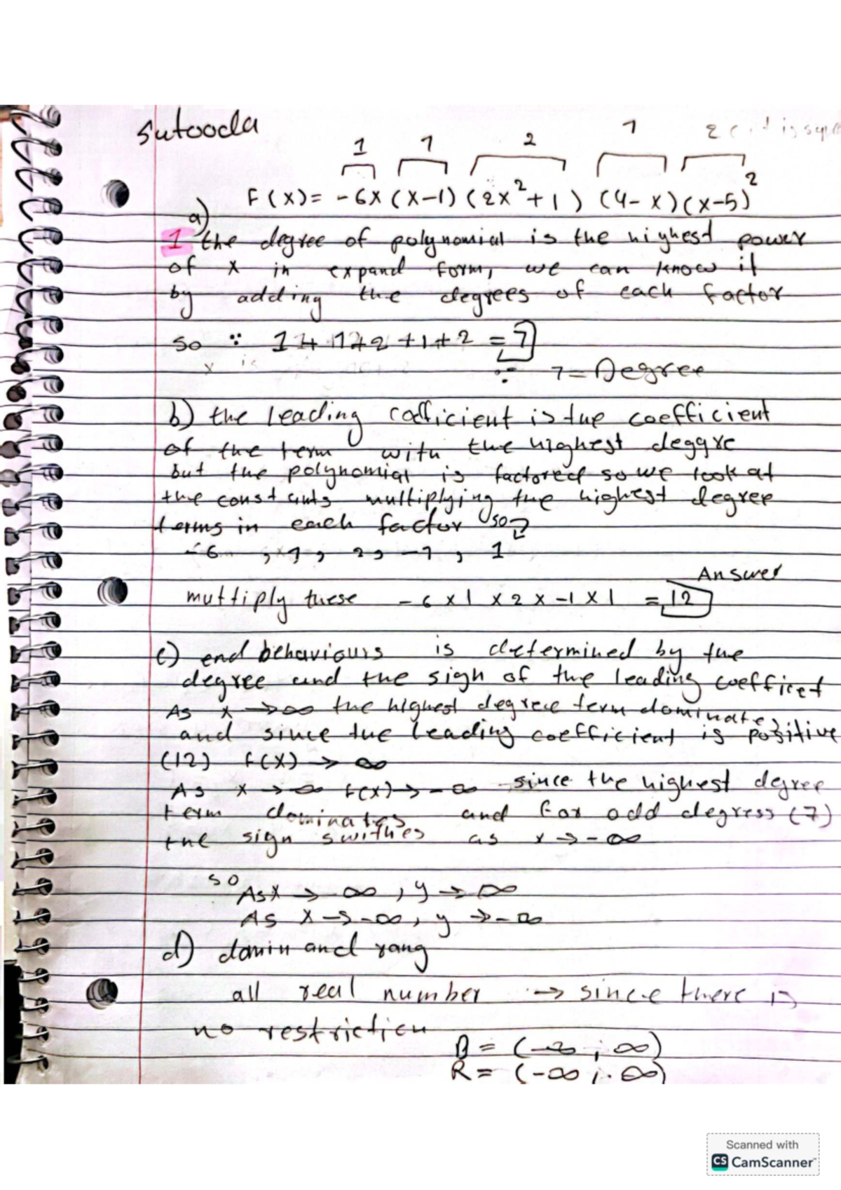 Polynomial Functions and Transformations: Exam Review (MATH 101) - Studocu