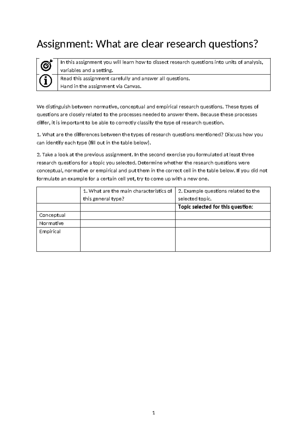 Unit 2 - Research Questions Assignment Analysis and Classifications ...
