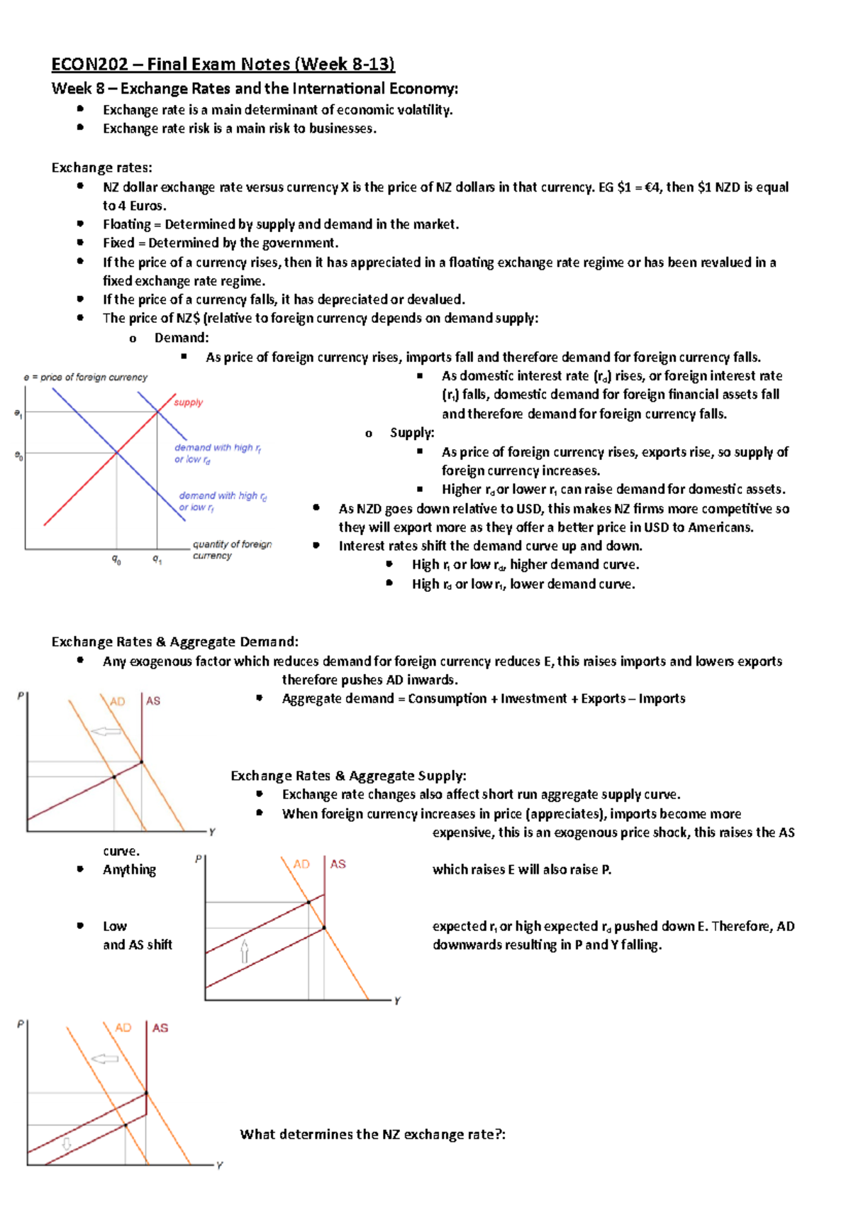 ECON202 Final Exam Study Notes: Weeks 8-13 Overview - Studocu