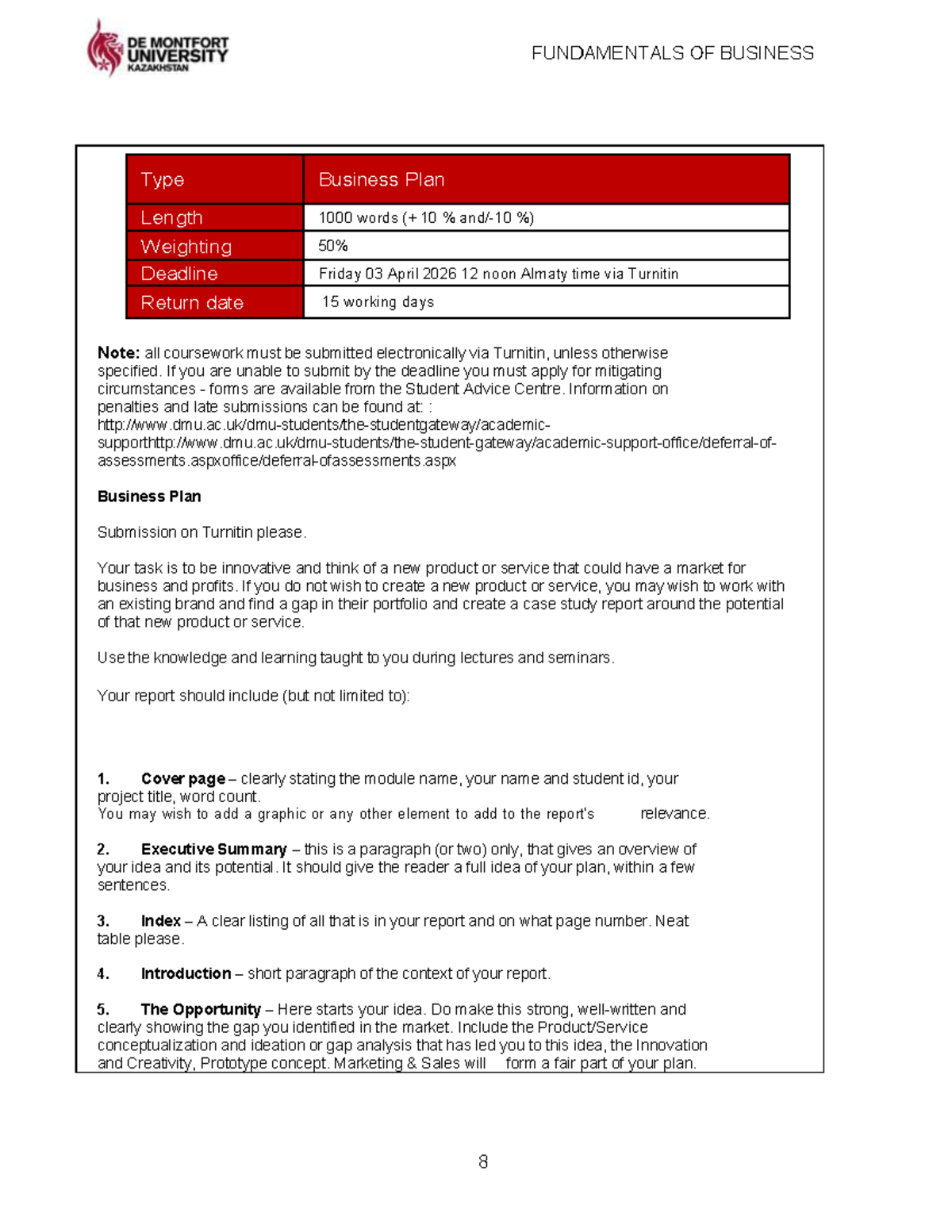 BUS 101: Innovative Business Plan Development Guide - Studocu