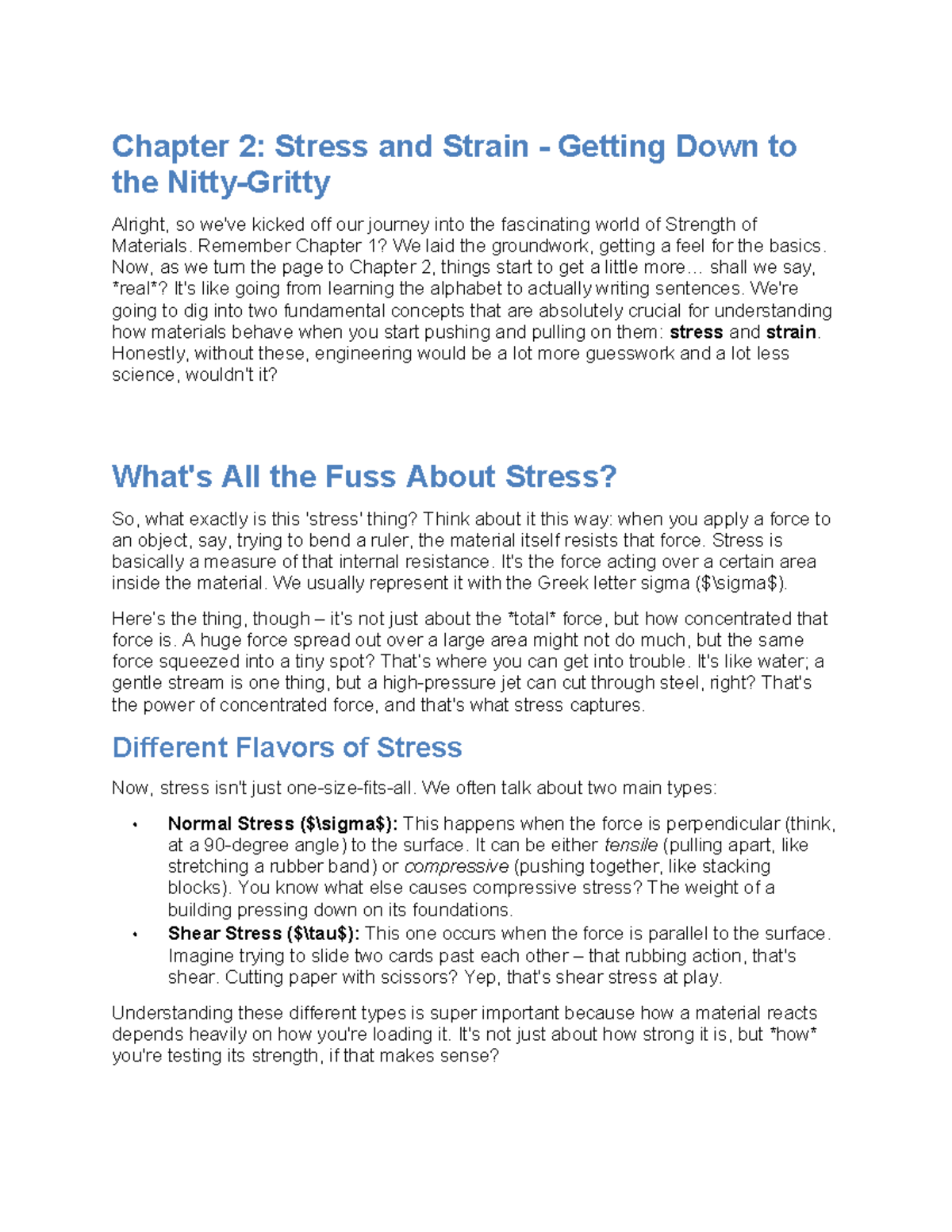 Strength of Materials Review: Chapter 2 - Stress and Strain Insights ...