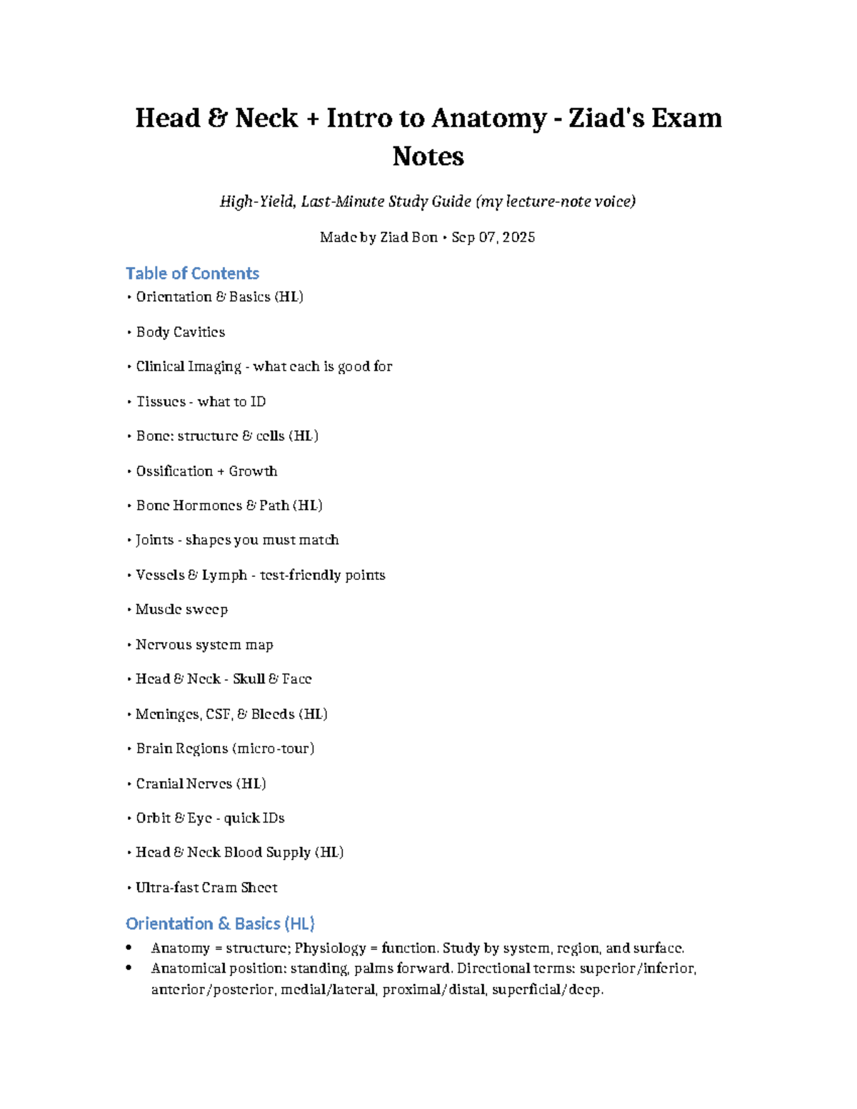 Head Neck Anatomy Exam Study Guide (HL) by Ziad - Studocu