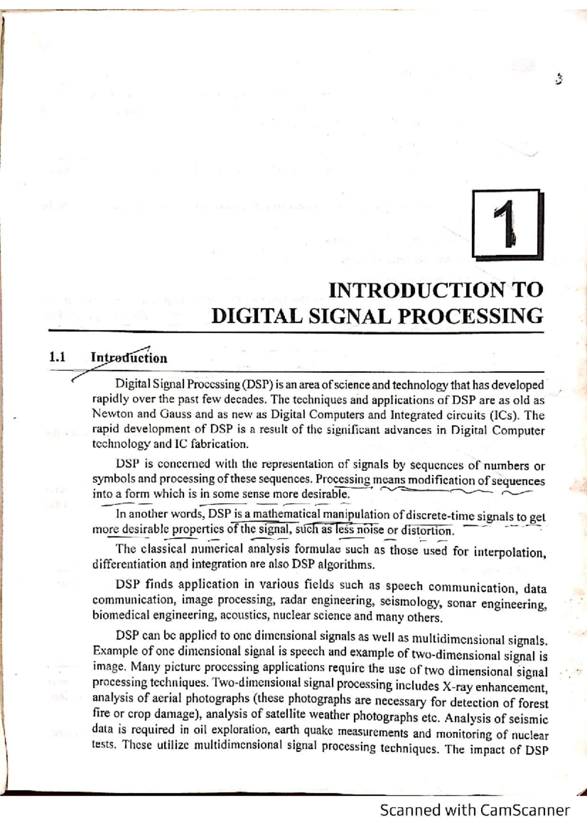 Chapter 2: Introduction to Digital Signal Processing - DSP Overview ...