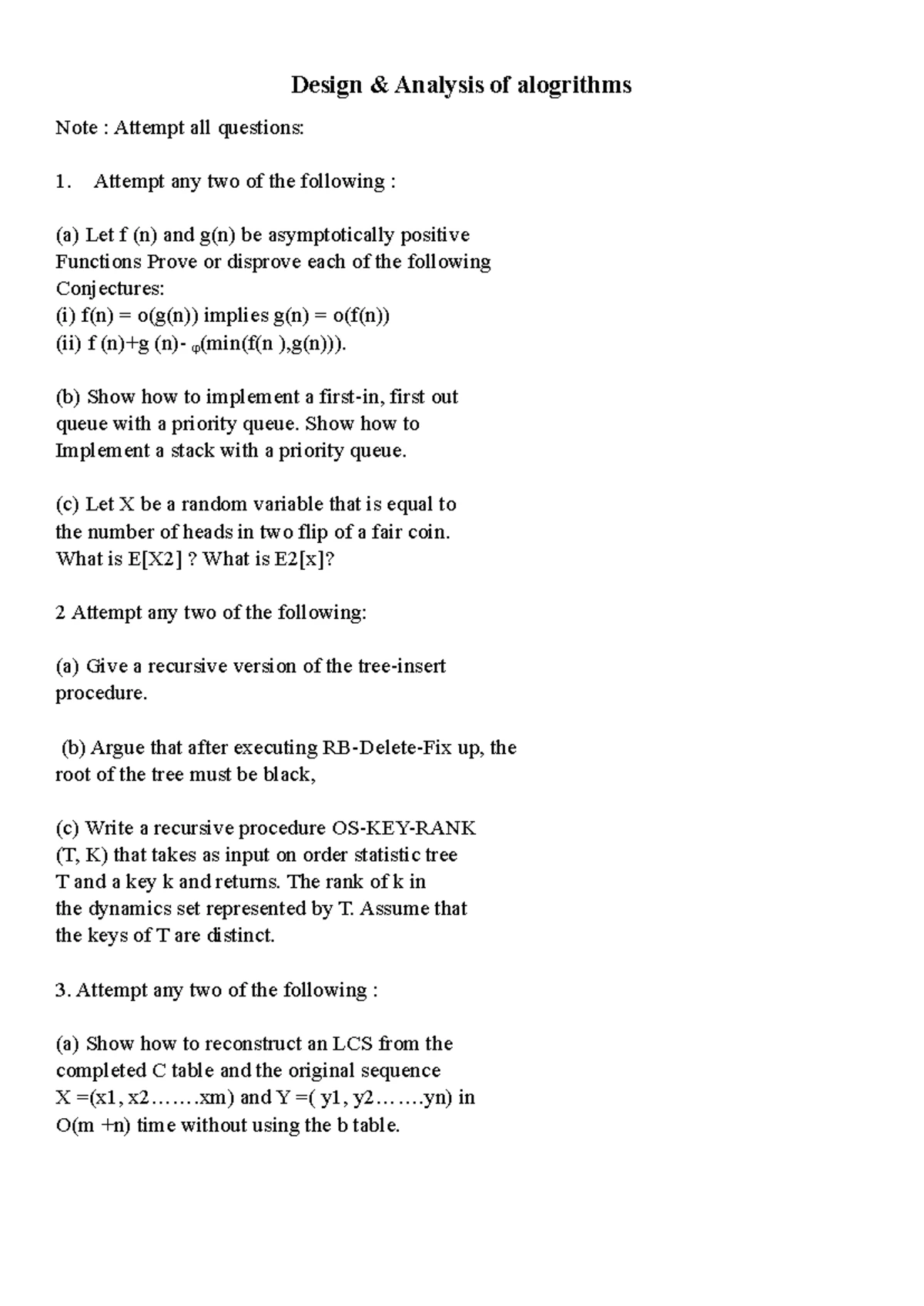 DAA Gold Book: Comprehensive Algorithms Syllabus Overview - Studocu