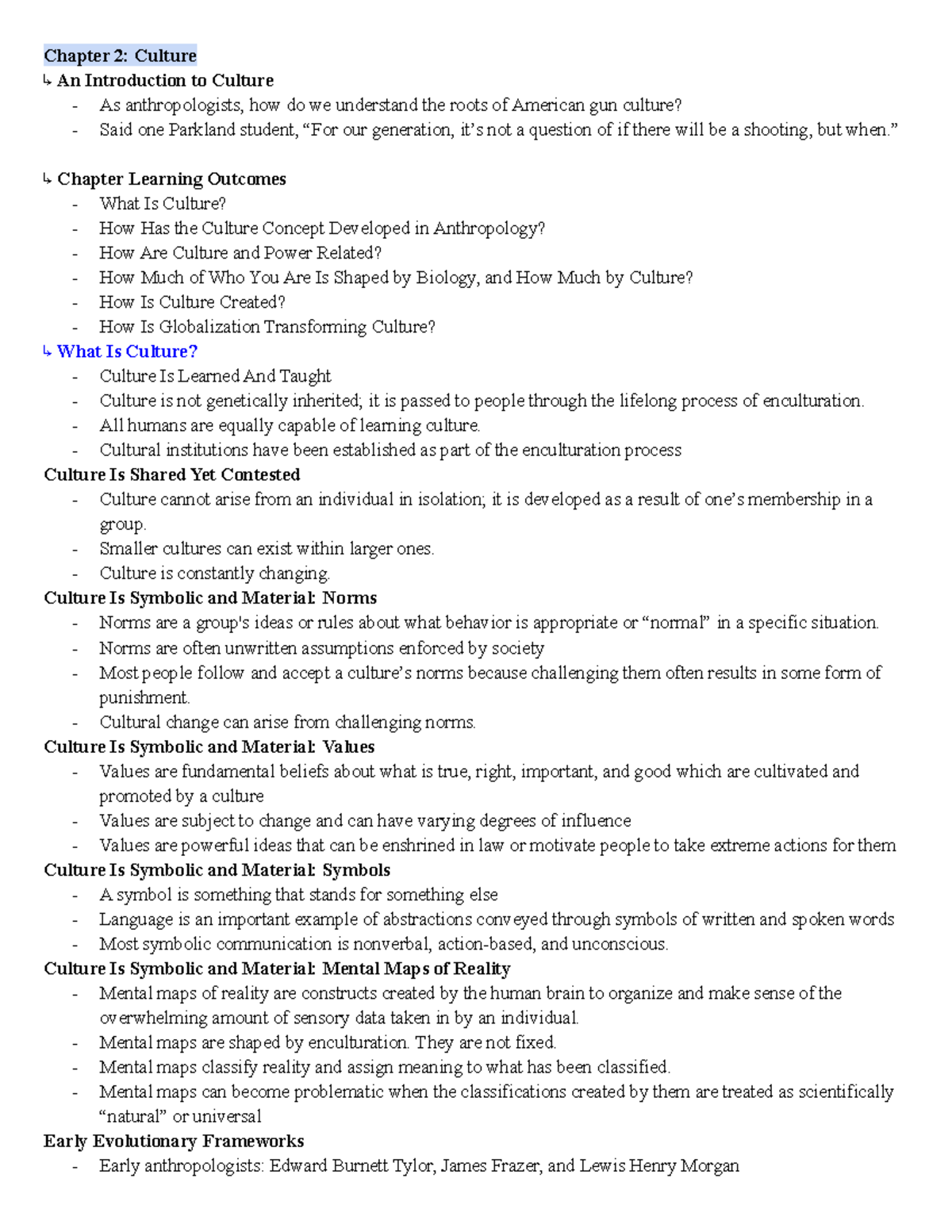 Anthro 101 Chapter 2 Study Guide: Understanding Culture and Power - Studocu