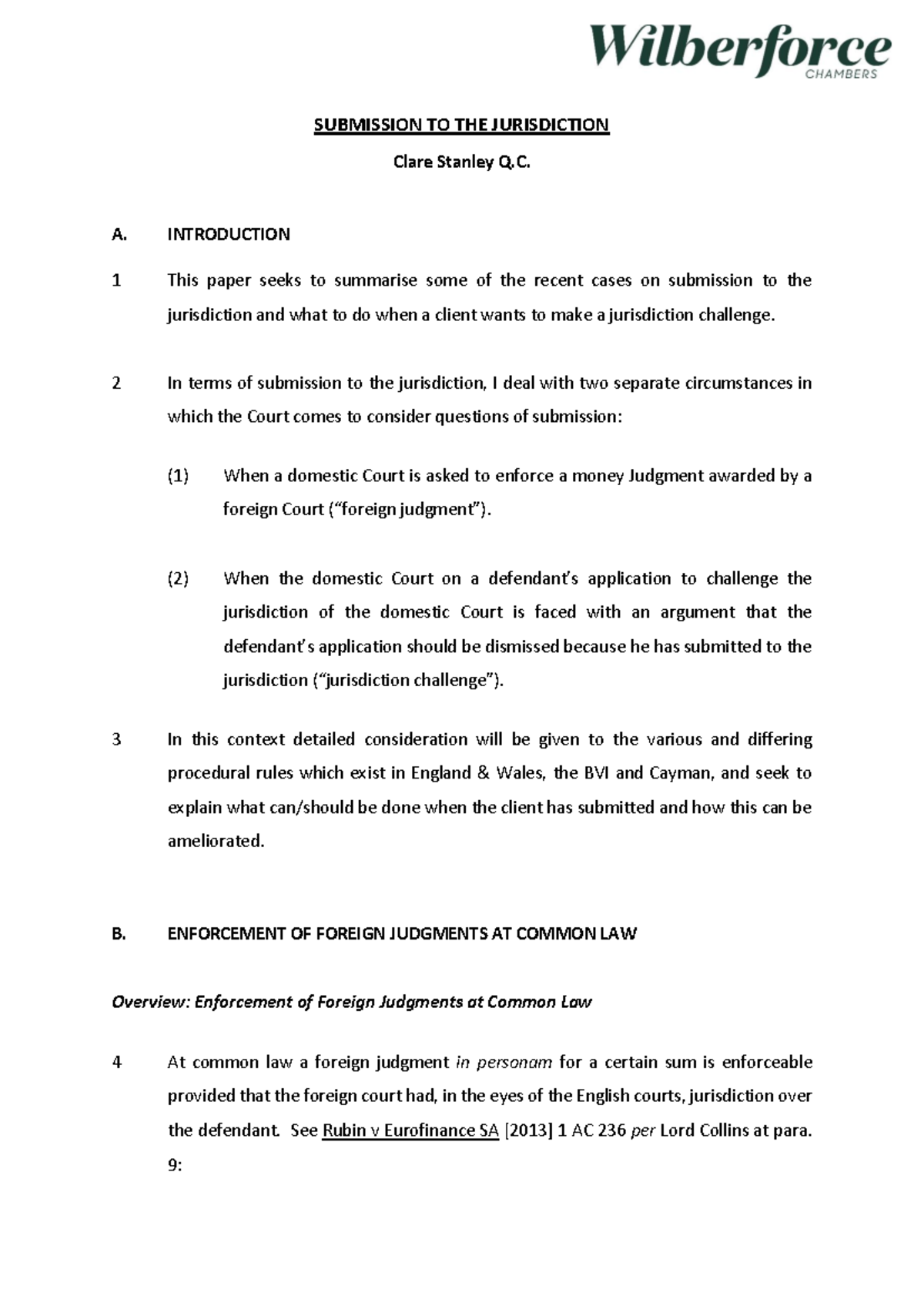 Jurisdiction Challenges and Submissions: A Study on Recent Cases in Law ...