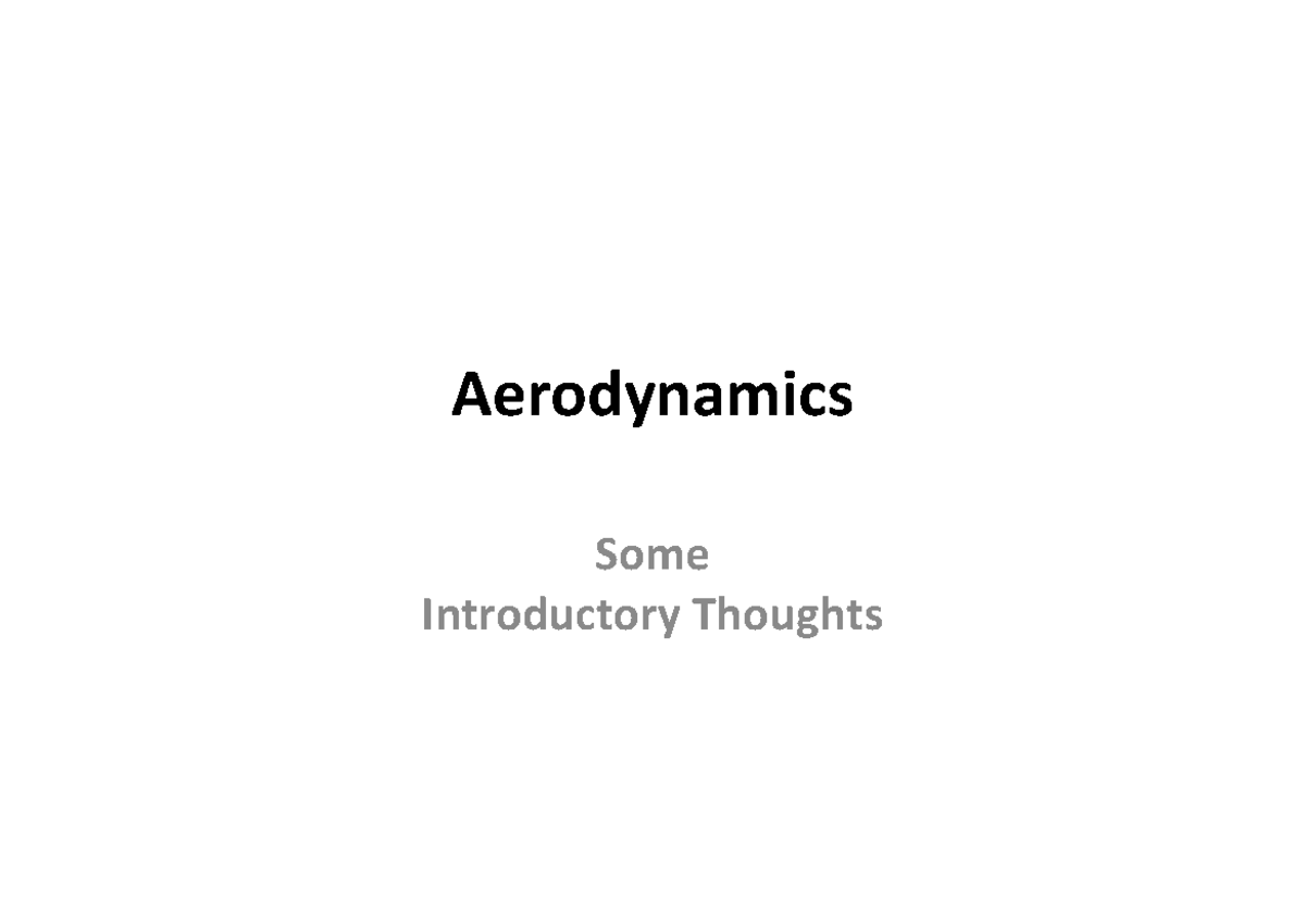 Chapter 1.1 (AERO) - Intro to Fundamentals of Aerodynamics, 6th Ed ...