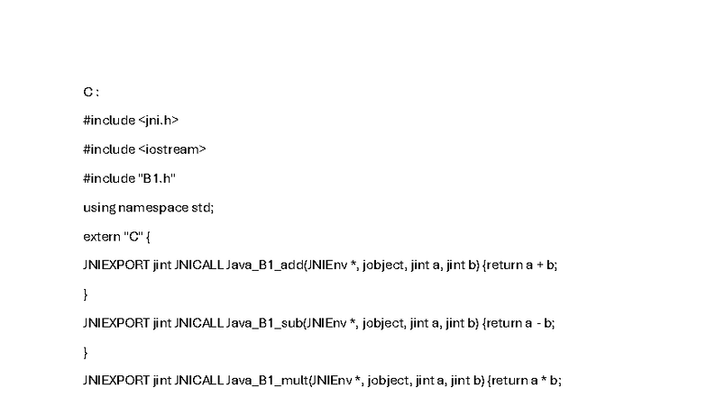 A3 - Java JNI Function Implementation and Usage Guide - Studocu