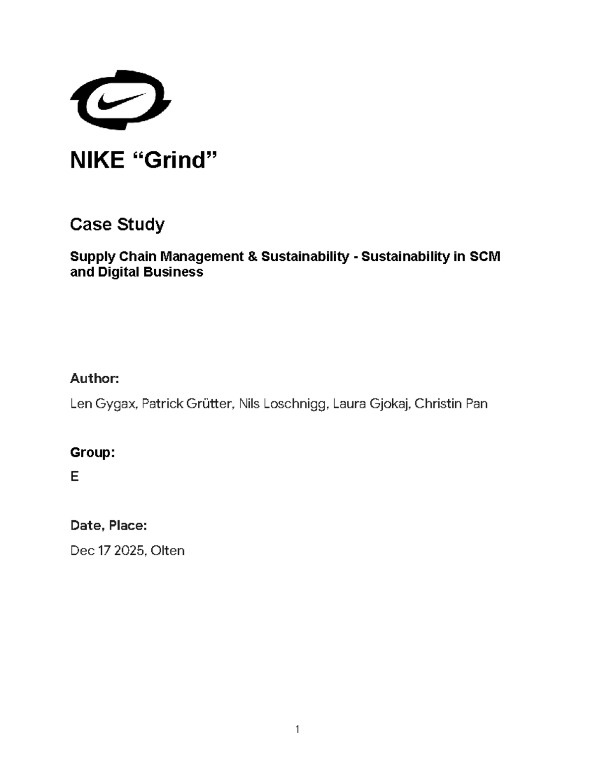 NIKE Case Study: Sustainability in SCM & Circular Economy - Studocu