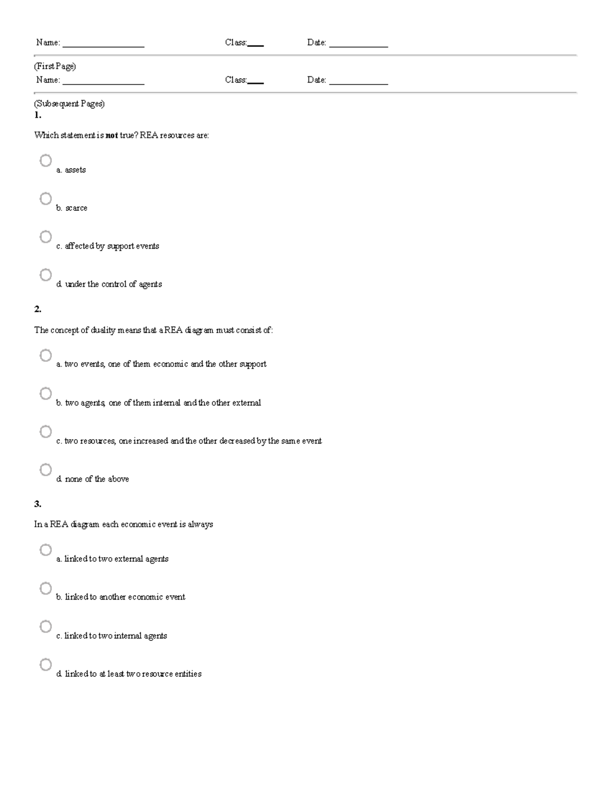 CH 10 - AIS Practice Questions & Answer Key - Studocu