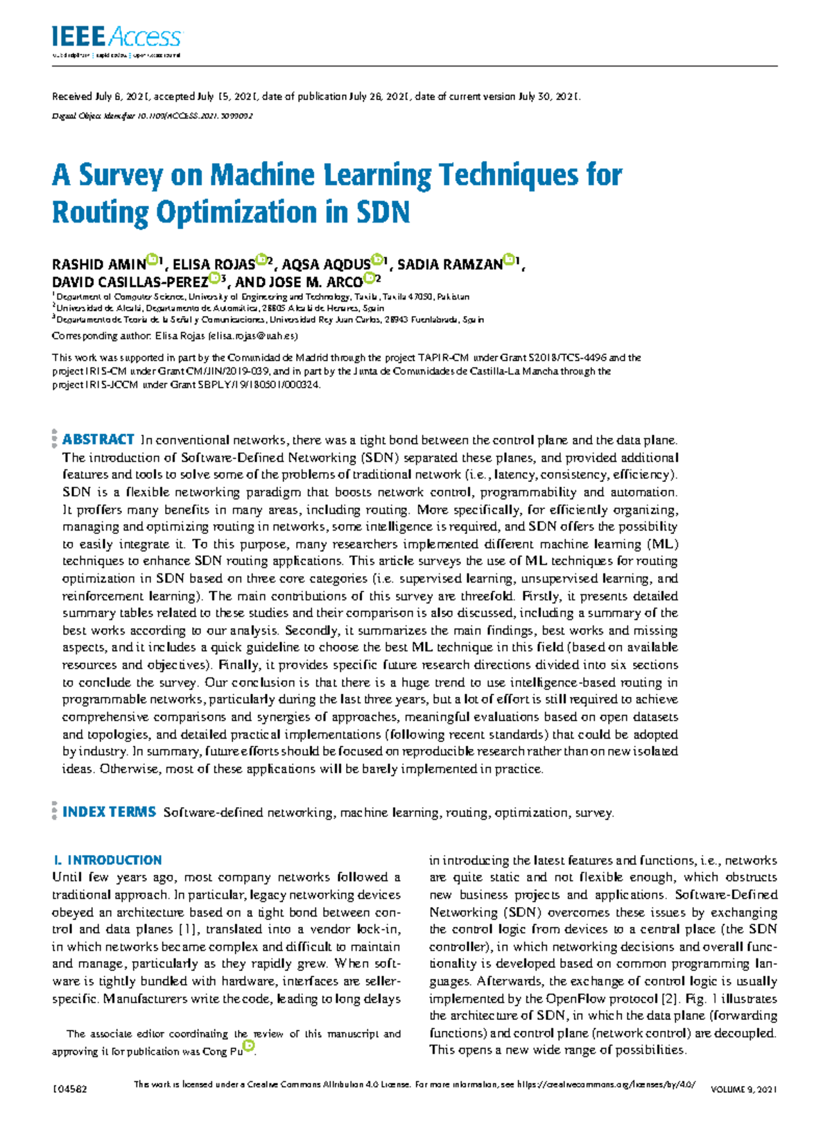 A Survey on ML Techniques for Routing Optimization in SDN: Insights and ...
