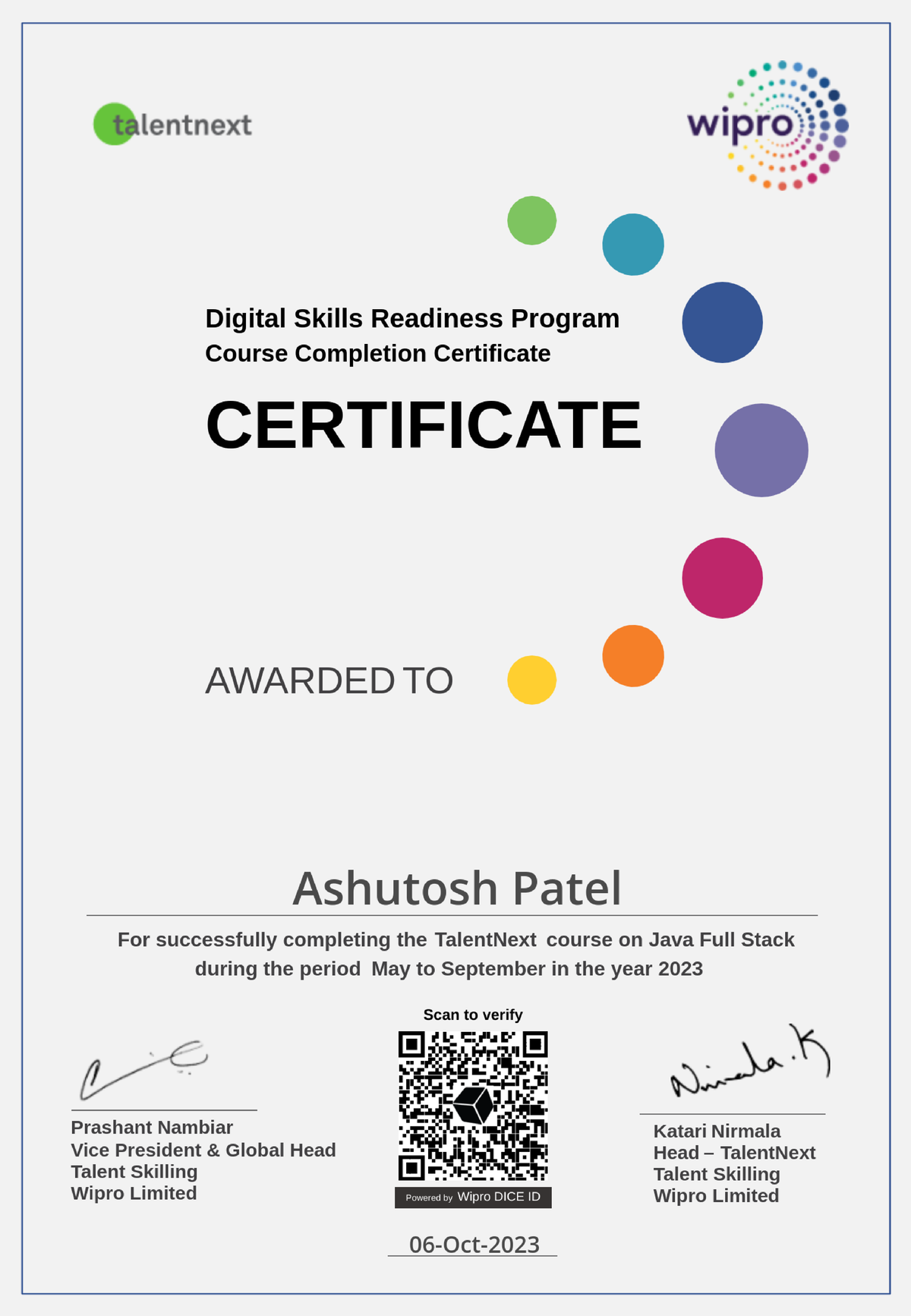 Wipro Talent Next Java Full Stack Certification Overview and Insights ...