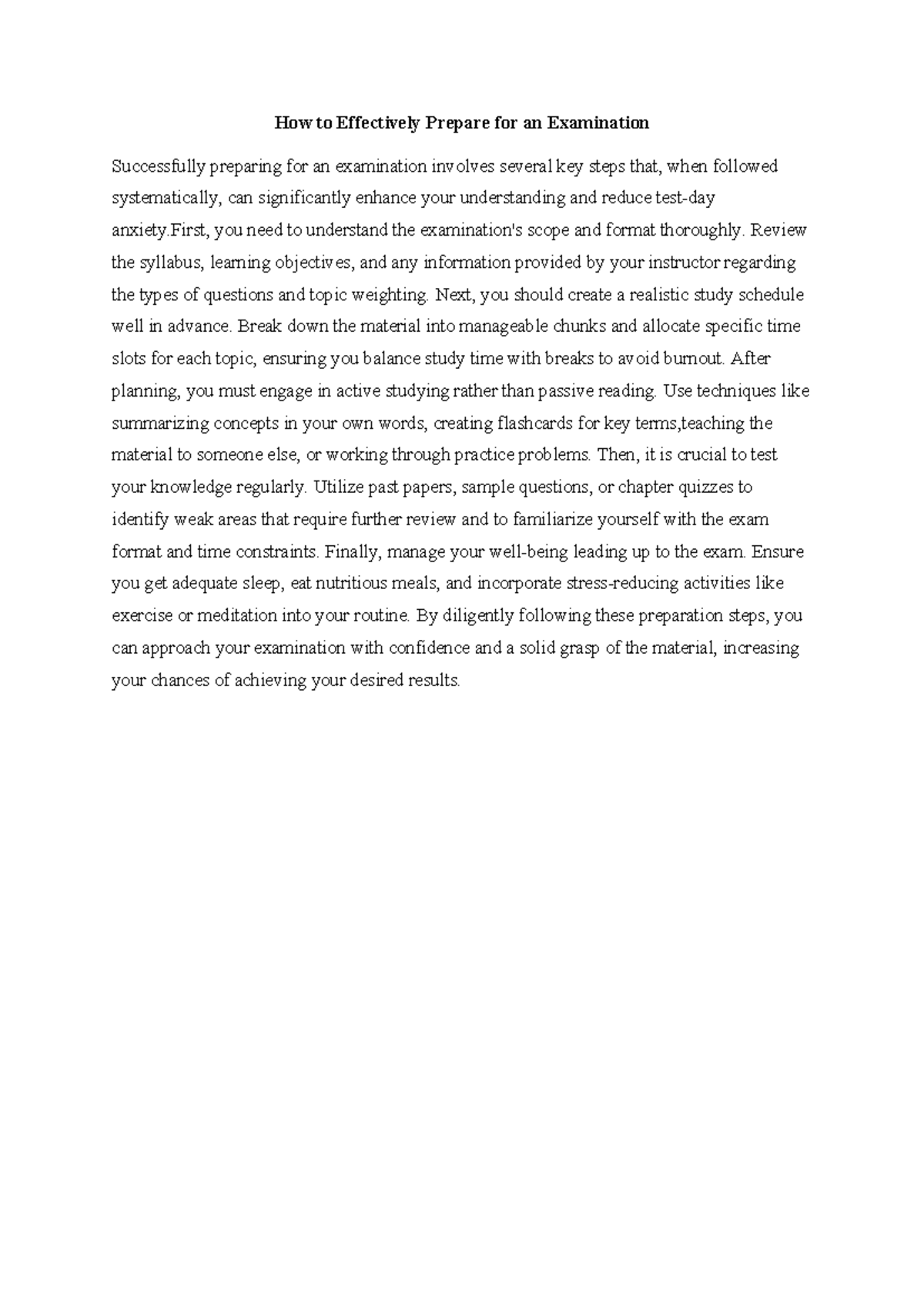 ENG102: Effective Exam Preparation Strategies for Success - Studocu