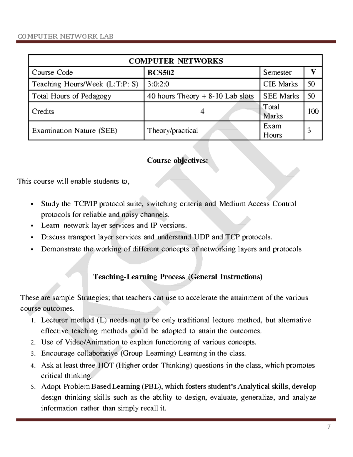 COMPUTER NETWORK LAB BCS502: Comprehensive Guide and Simulation ...