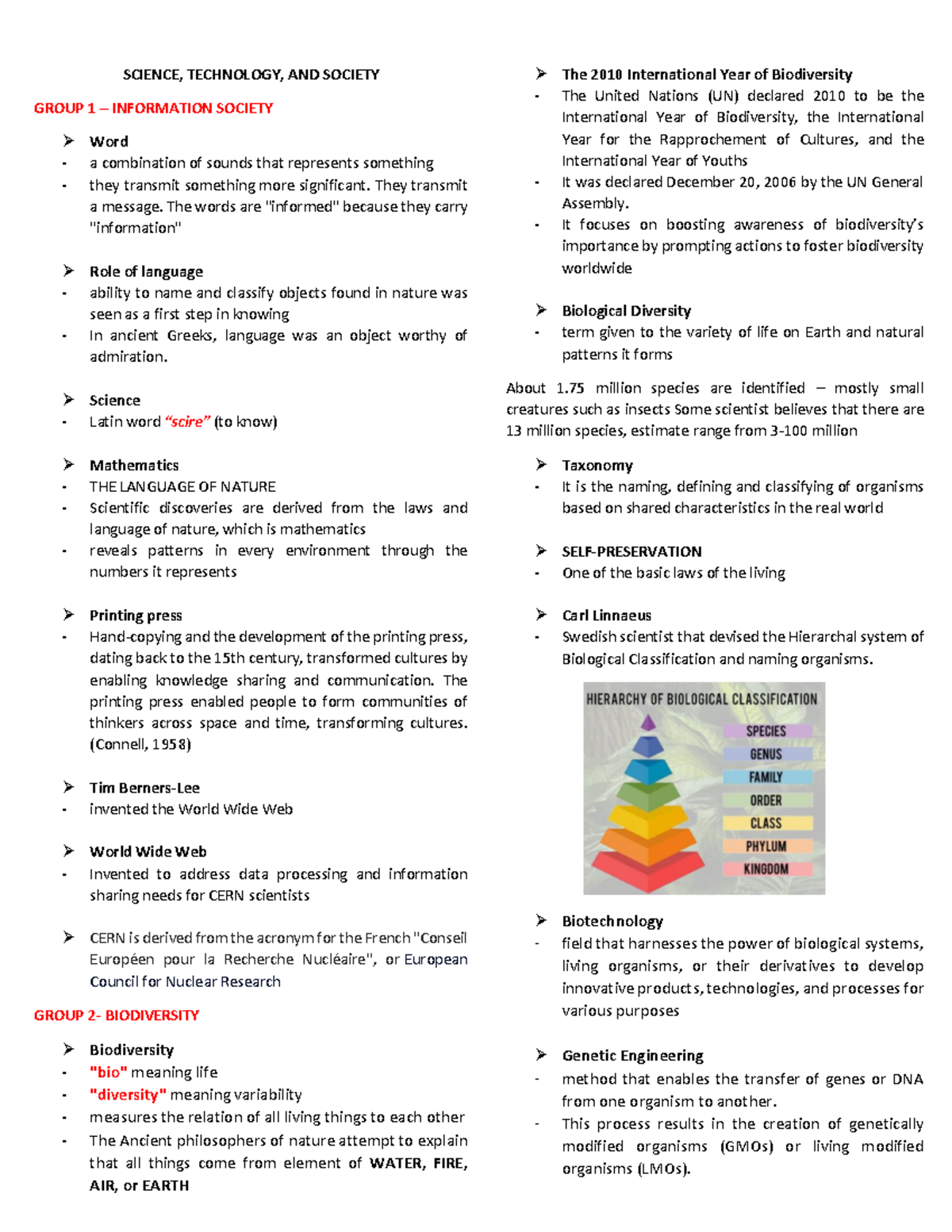 STS- Finals - Lecture Notes on Science, Technology, and Society - Studocu