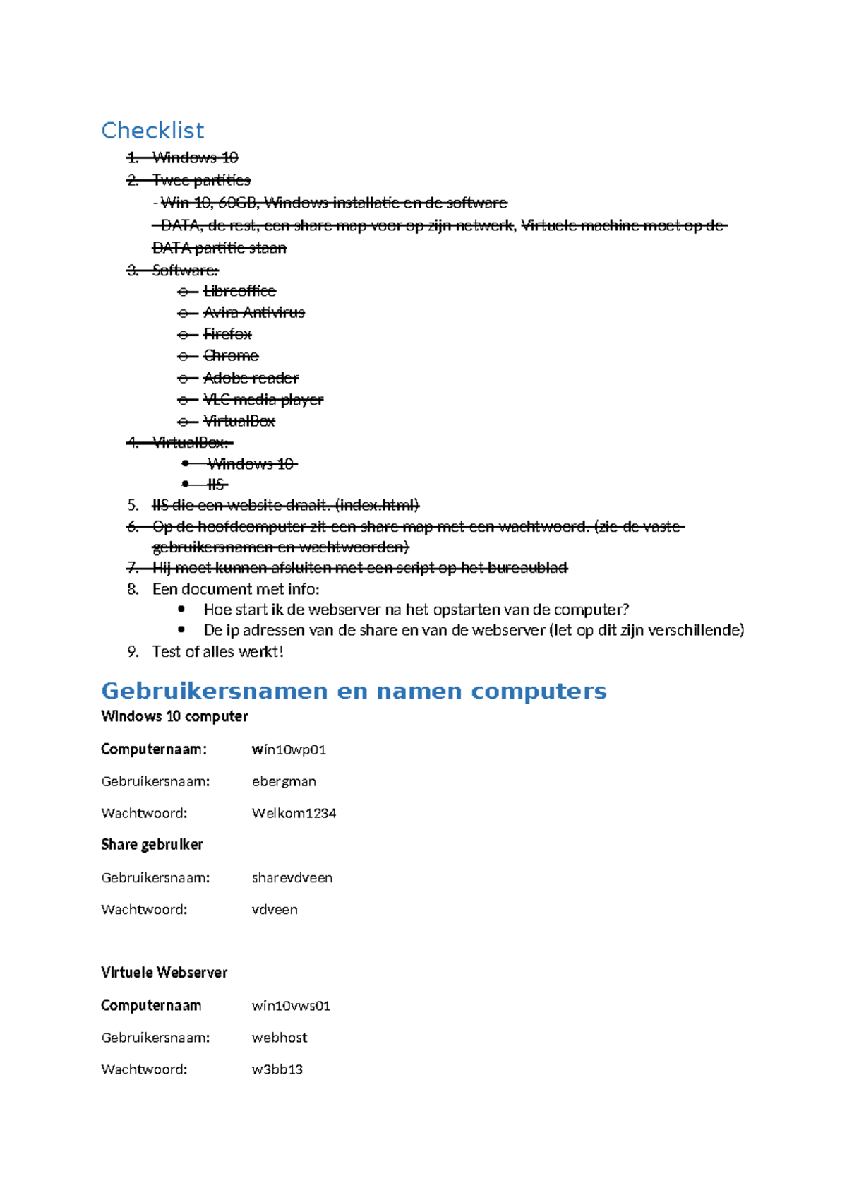 Checklist 1631C: Windows 10 Setup & Virtual Machine Configuration ...