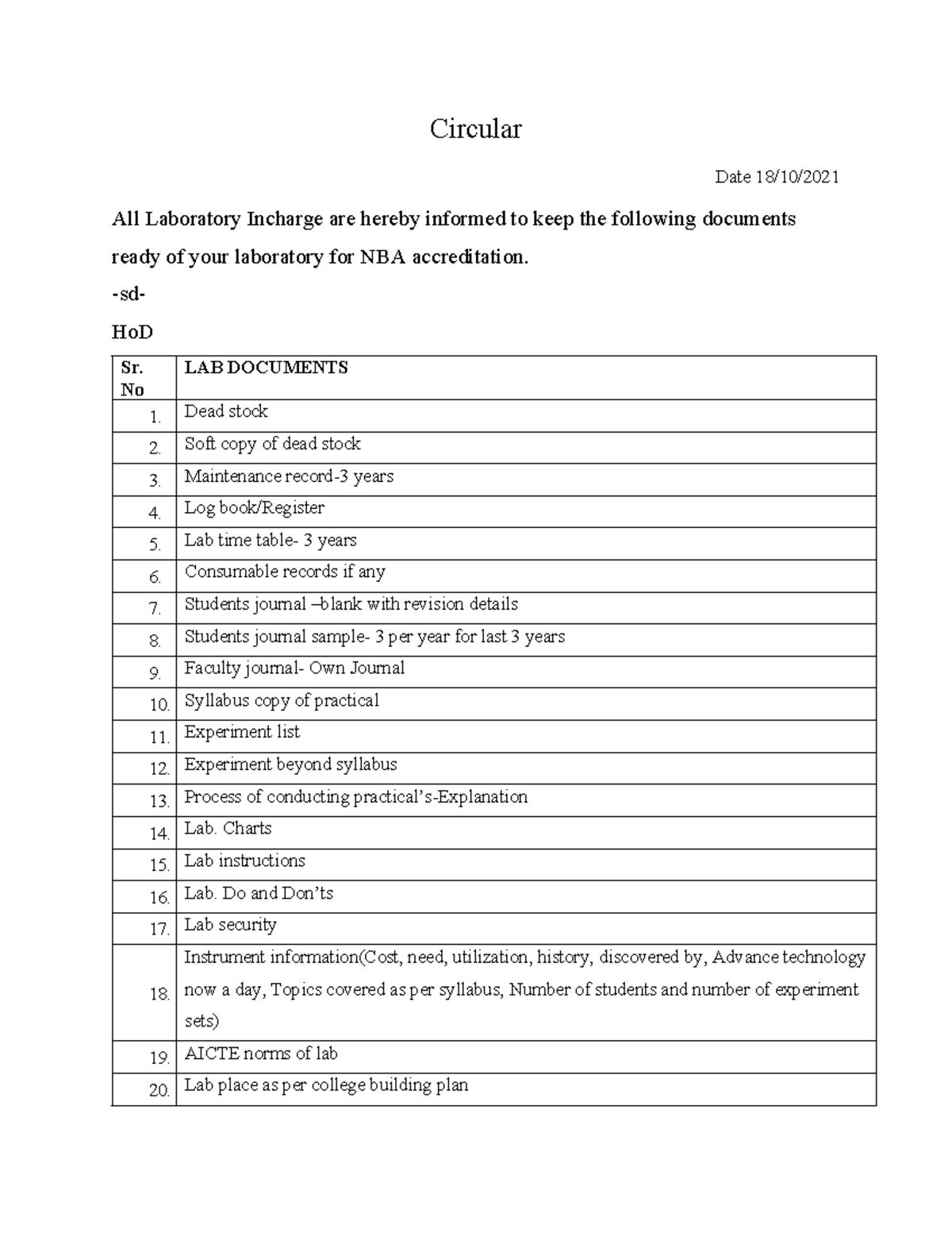 Lab Prep Document for NBA Accreditation - CVV - Studocu