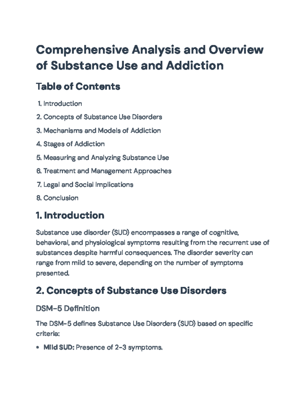 Understanding Substance Use Disorders: Concepts, Models, and Treatments ...