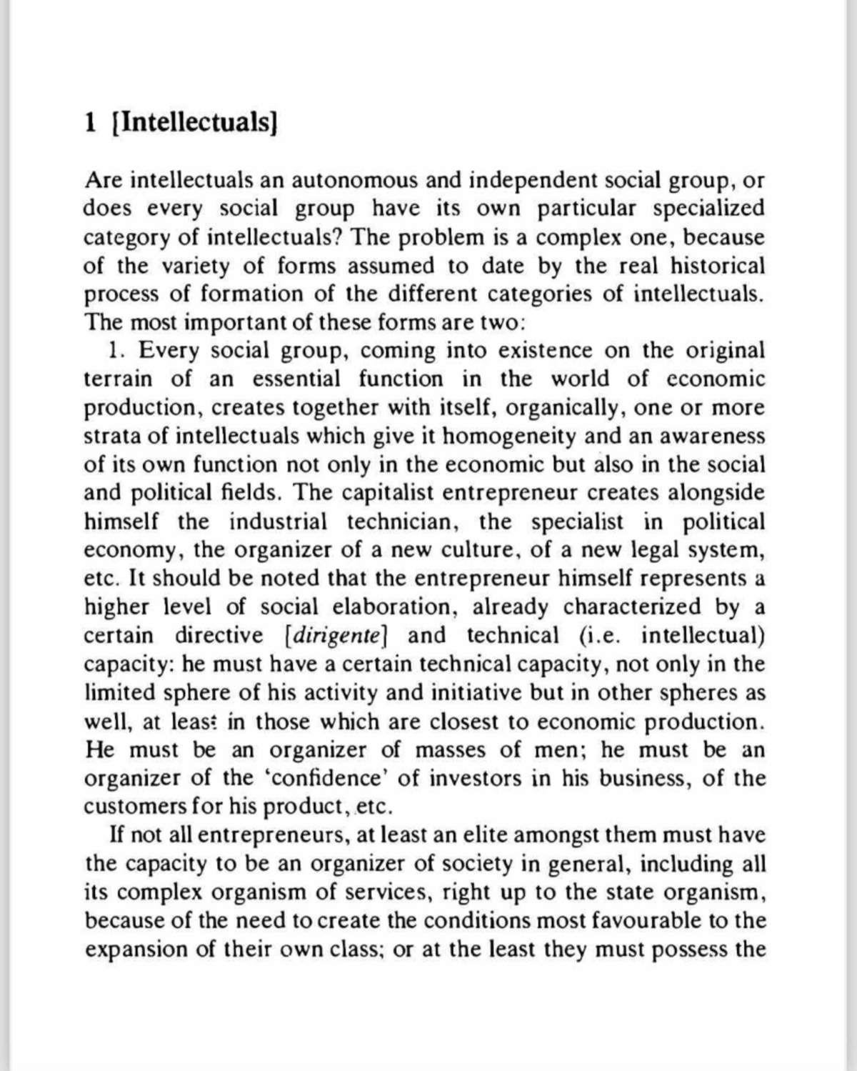 Formation of Intellectuals: Analyzing Social Groups and Functions - Studocu