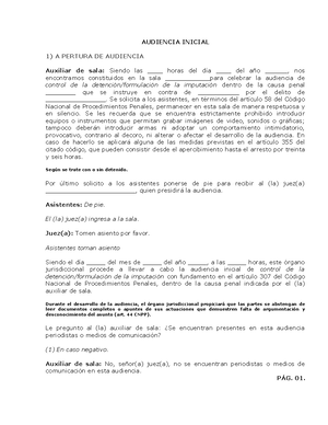 Juicio DIDH - SEÑOR JUEZ DE LA HONORABLE CORTE: Como agente del Estado ...