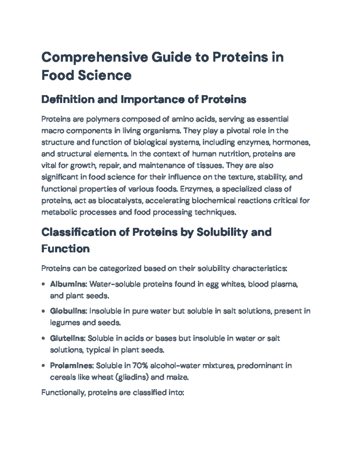 Comprehensive Overview of Protein Functions & Sources in Food Science ...