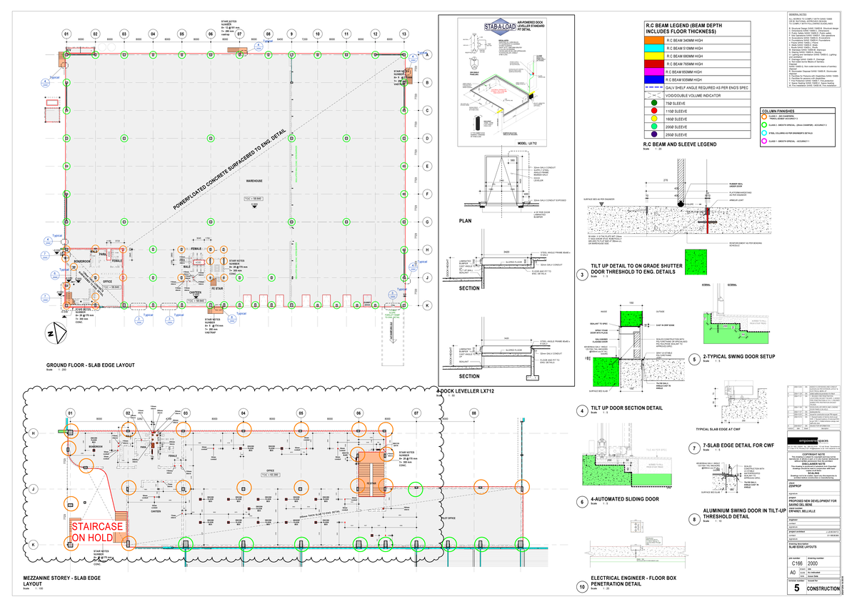 C166-2000-SLAB EDGE Layouts-5 - DN C D F G H J 10 11 B 08 07 06 05 04 ...