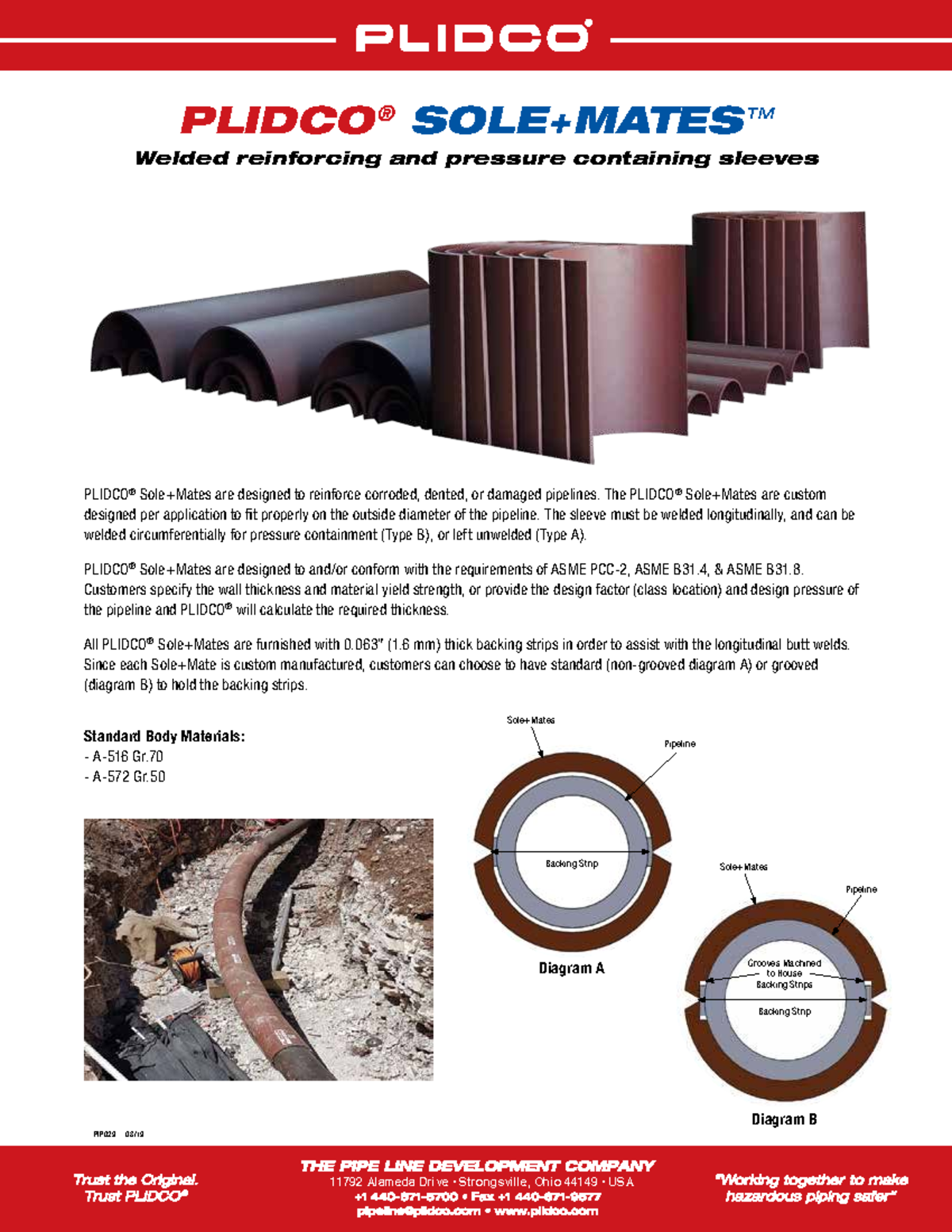 Data Sheet: PLIDCO TM Welded Reinforcing Sleeves for Pipelines - Studocu