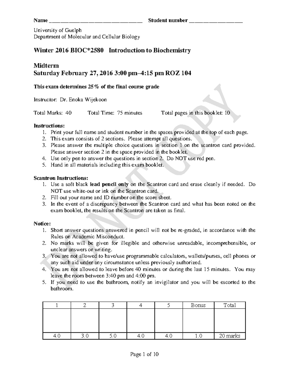 Sample Midterm 2: practice multiple choice and short answer questions ...