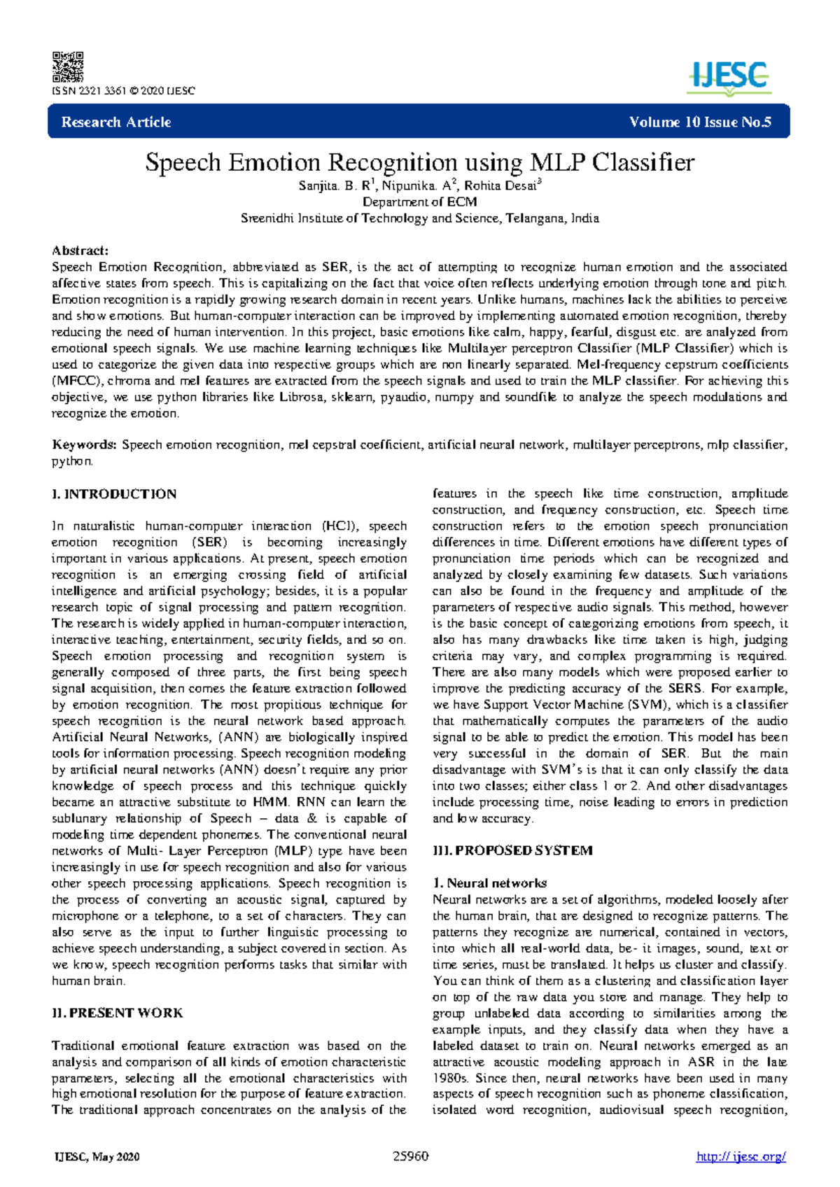 Bc86f90a8f1d88219646 b9072e155be4.Speech Emotion Recognition using MLP ...