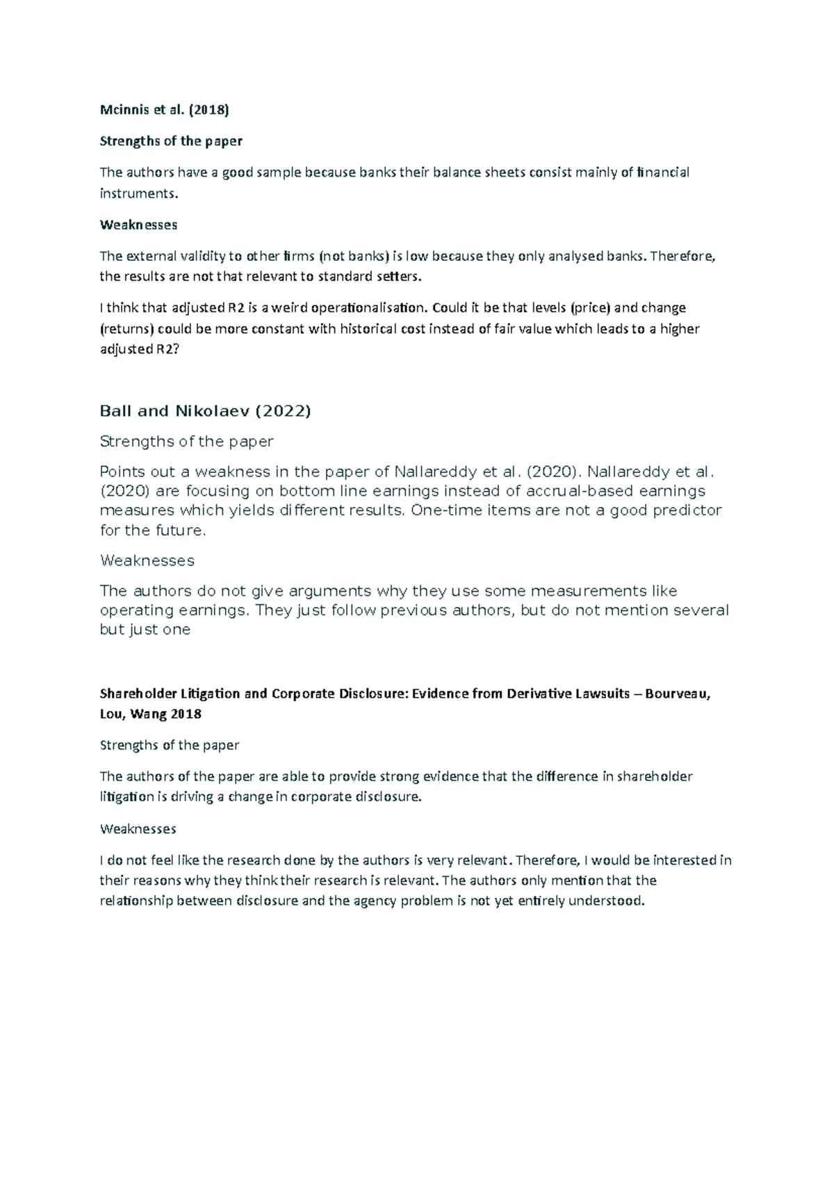 Critical Analysis of Remarks Paper: Strengths and Weaknesses - Studeersnel