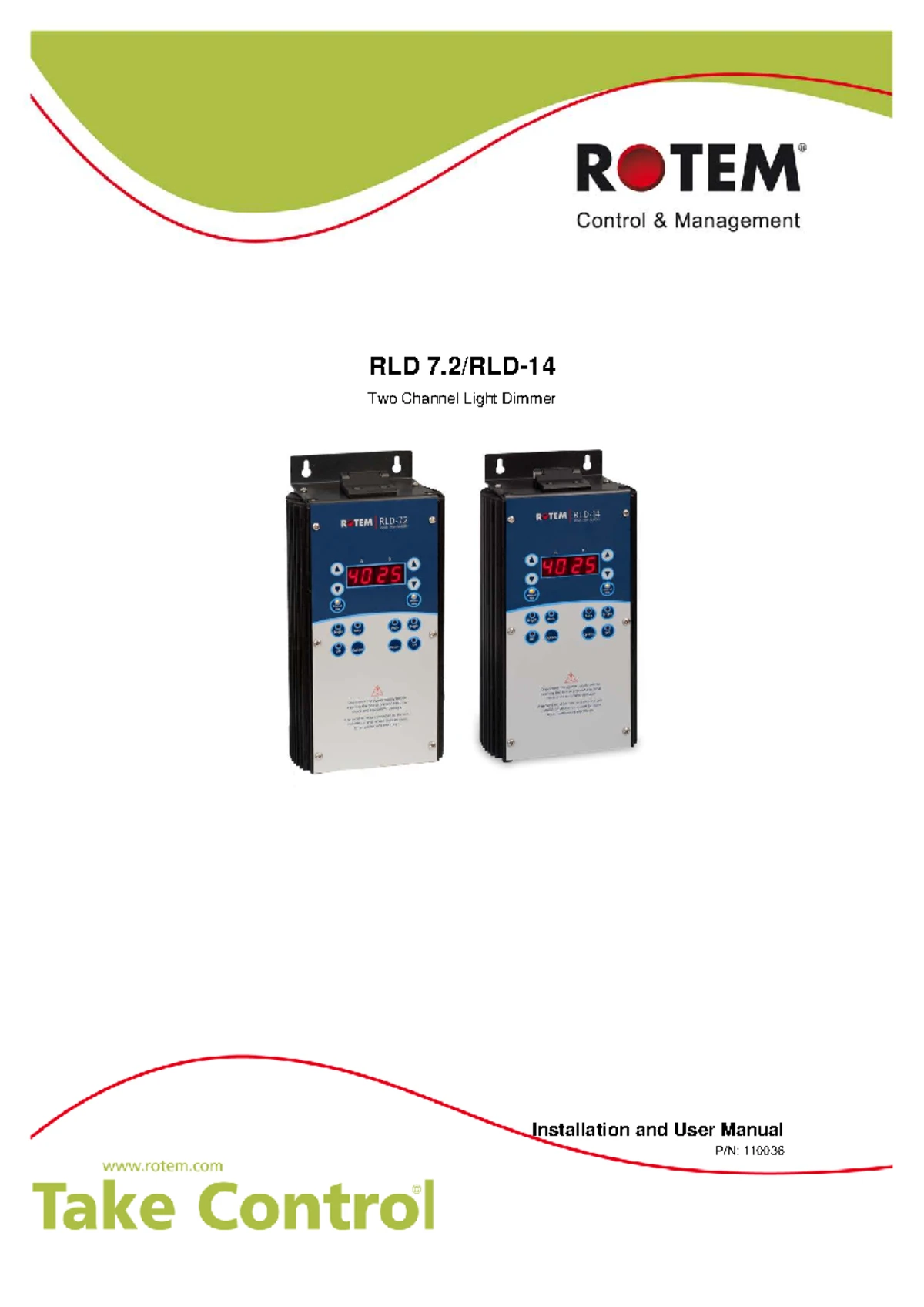 Dimmer Control Manual for ROTEM RLD 14 - User Guide - Studocu